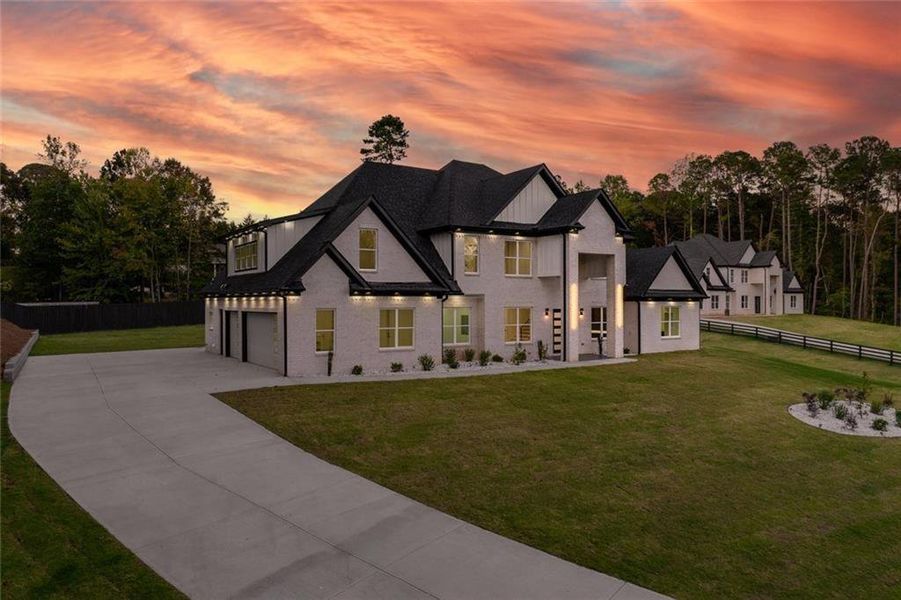 Front exterior of a new home in , Loganville, GA, highlighting curb appeal (Image 34).