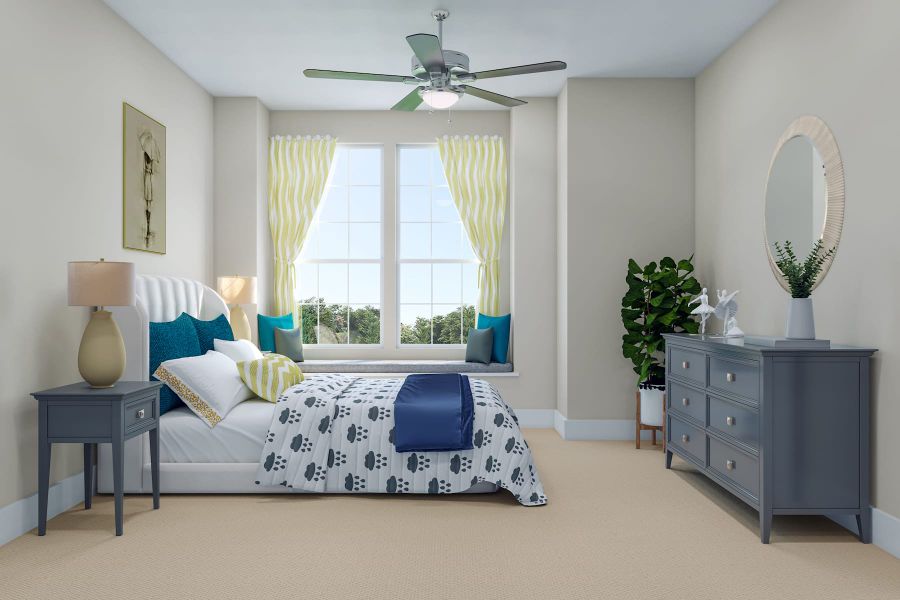 Representative furnished interior of a home built from the Trieste by Tri Pointe Homes in Woodson’s Reserve, Spring (Image 14).