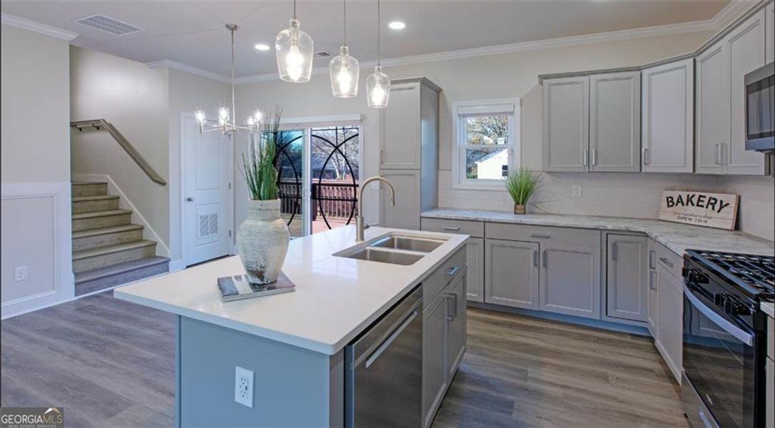 Furnished interior view inside a new home in , Atlanta (Image 10).