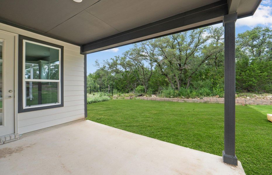 Exterior details and patio area of a home in Sun City Texas, Georgetown (Image 19).