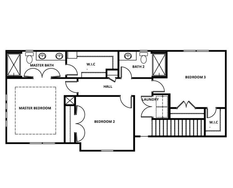 2D floor plan layout of this home in Stoneridge Hills, Rock Hill, SC (Image 3).