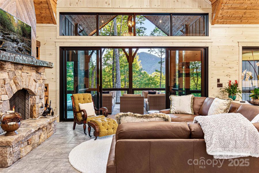 Exterior details and patio area of a home in , Cashiers (Image 3).