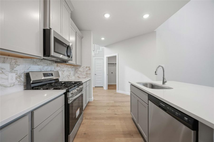 Furnished interior view inside a new home in Bluebonnet Village, Bellville (Image 6). Furnished interior view inside a new home in Bluebonnet Village, Bellville (Image 6).