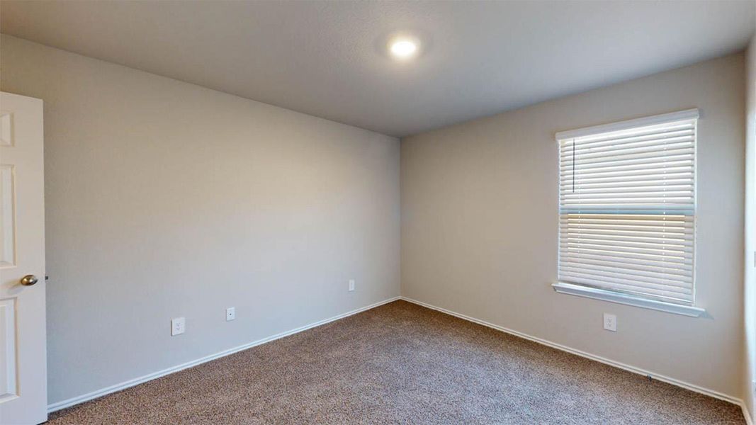 Unfurnished room with carpet flooring and baseboards