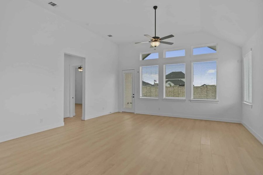 Representative unfurnished interior of a home built from the Lauren by Chesmar Homes in Beacon Point, Texas City (Image 24). Representative unfurnished interior of a home built from the Lauren by Chesmar Homes in Beacon Point, Texas City (Image 24).