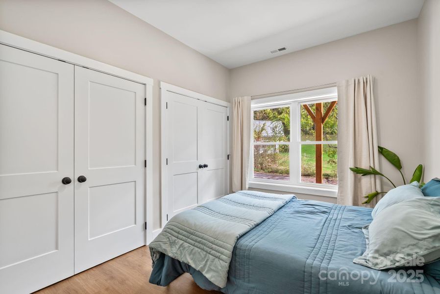 Bedroom #3 is located on the lower level. Lots of closet space! Bedroom #3 is located on the lower level. Lots of closet space!