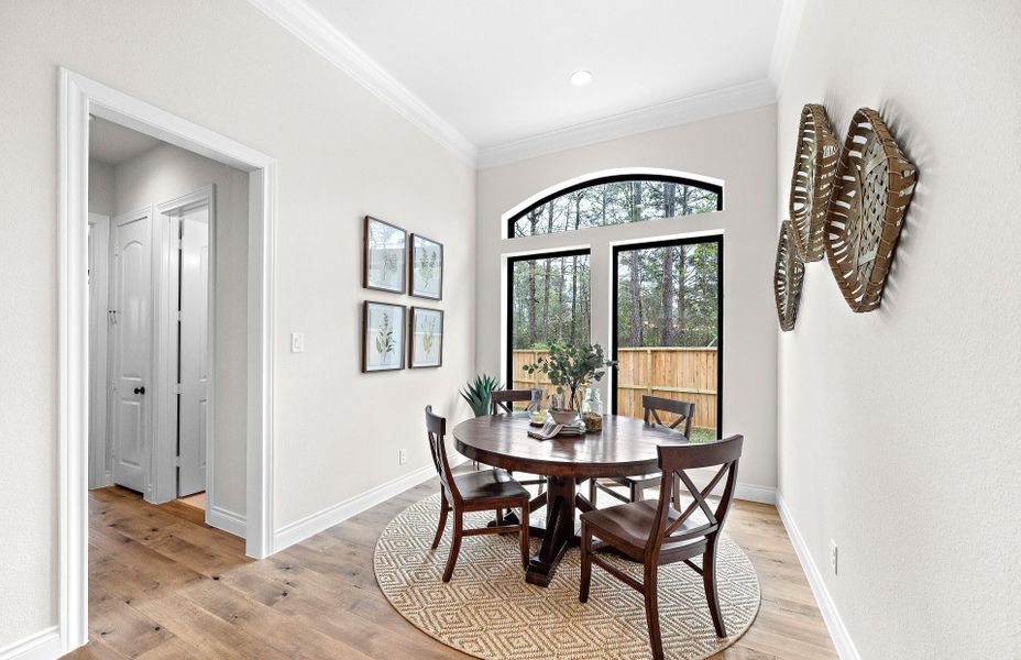 Furnished interior view inside a new home in Bridgeland 60′, Cypress (Image 6).