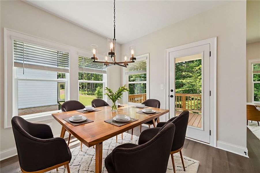 Furnished interior view inside a new home in Martin Springs - Estate Series, Lawrenceville (Image 11). Furnished interior view inside a new home in Martin Springs - Estate Series, Lawrenceville (Image 11).