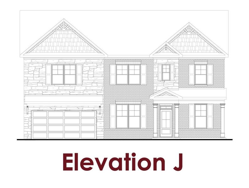 Representative exterior photo of a completed home built from the Preswick by Chafin Communities in Mallard’s Landing, Jefferson, GA (Image 8).