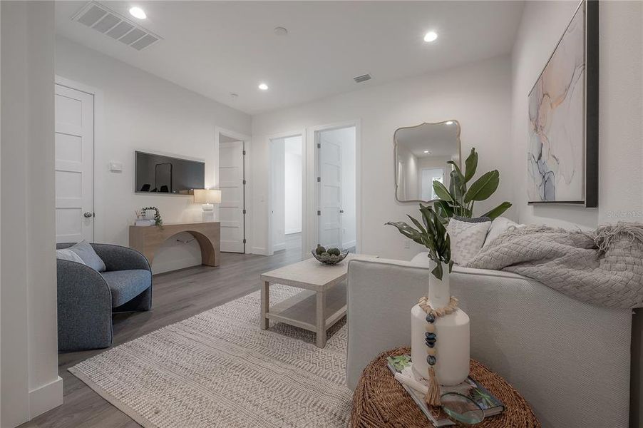 Furnished interior view inside a new home in , Tampa (Image 14). Furnished interior view inside a new home in , Tampa (Image 14).