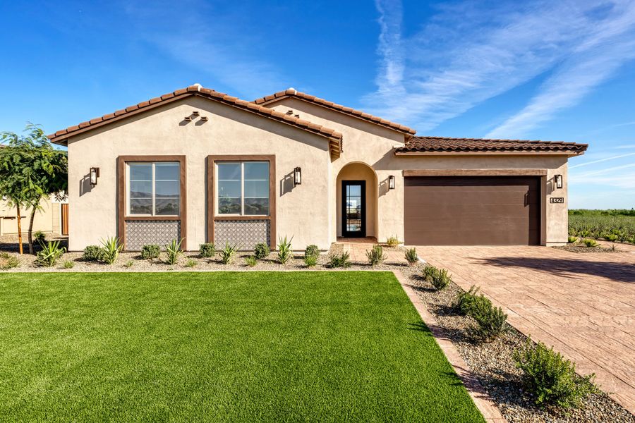 Representative exterior photo of a completed home built from the Holly Plan 5007 by Tri Pointe Homes in Abel Ranch, Goodyear, AZ (Image 19).