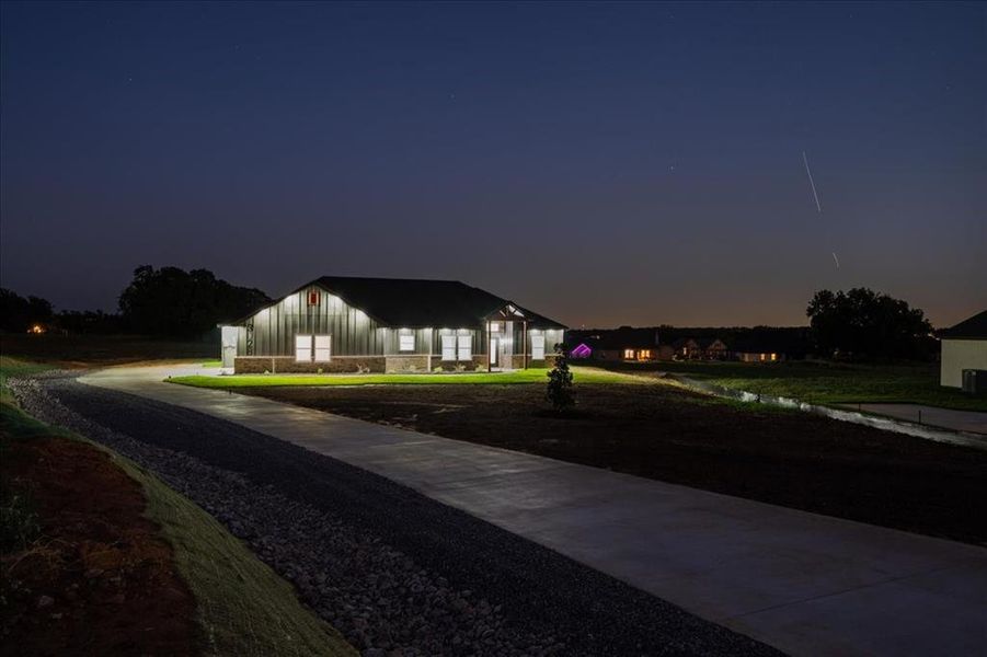 Check out the view of your new home at night! Check out the view of your new home at night!
