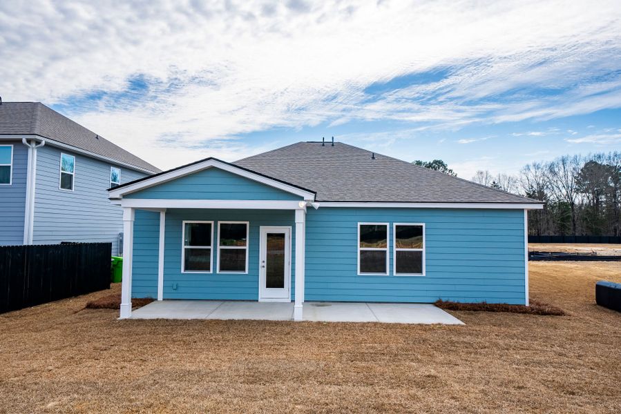 Exterior details and patio area of a home in Monroe Preserve, Chapin (Image 31).