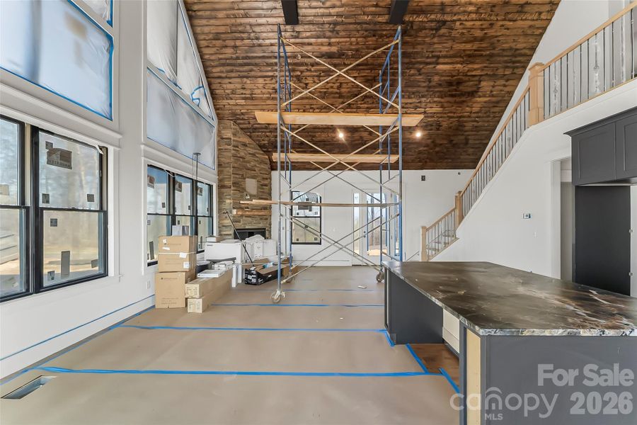 View from the back door looking towards the front door View from the back door looking towards the front door