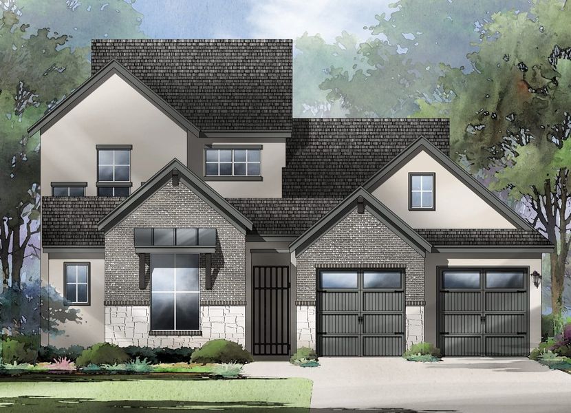 Polperro Floor Plan Elevation B1 in Parmer Ranch Cottages, Georgetown | Sitterle Homes Polperro Floor Plan Elevation B1 in Parmer Ranch Cottages, Georgetown | Sitterle Homes