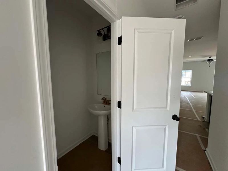 Powder Bathroom on First Floor Construction Progress