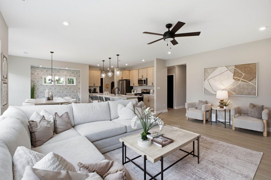 Representative furnished interior of a home built from the Jensen by Fischer Homes in Twin Lakes, Hoschton (Image 9).