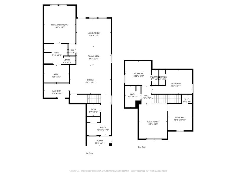 2D floor plan layout of this home in Breckenridge Forest, Spring, TX (Image 5).