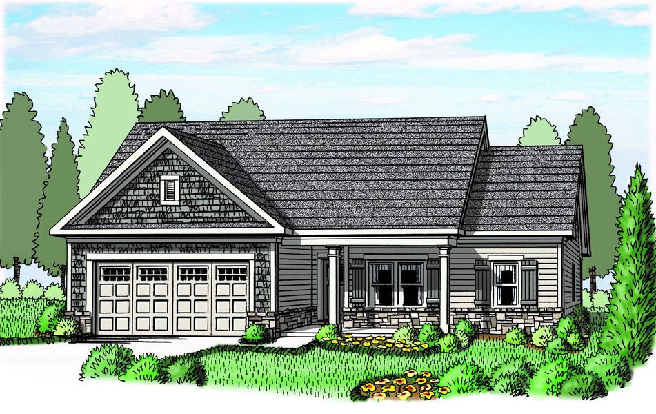 Representative rendering of the exterior for the The Carson by Reliant Homes (Image 4).