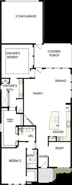 2D floor plan layout of this home in Elements at Viridian - Signature Series, Arlington, TX (Image 5). 2D floor plan layout of this home in Elements at Viridian - Signature Series, Arlington, TX (Image 5).