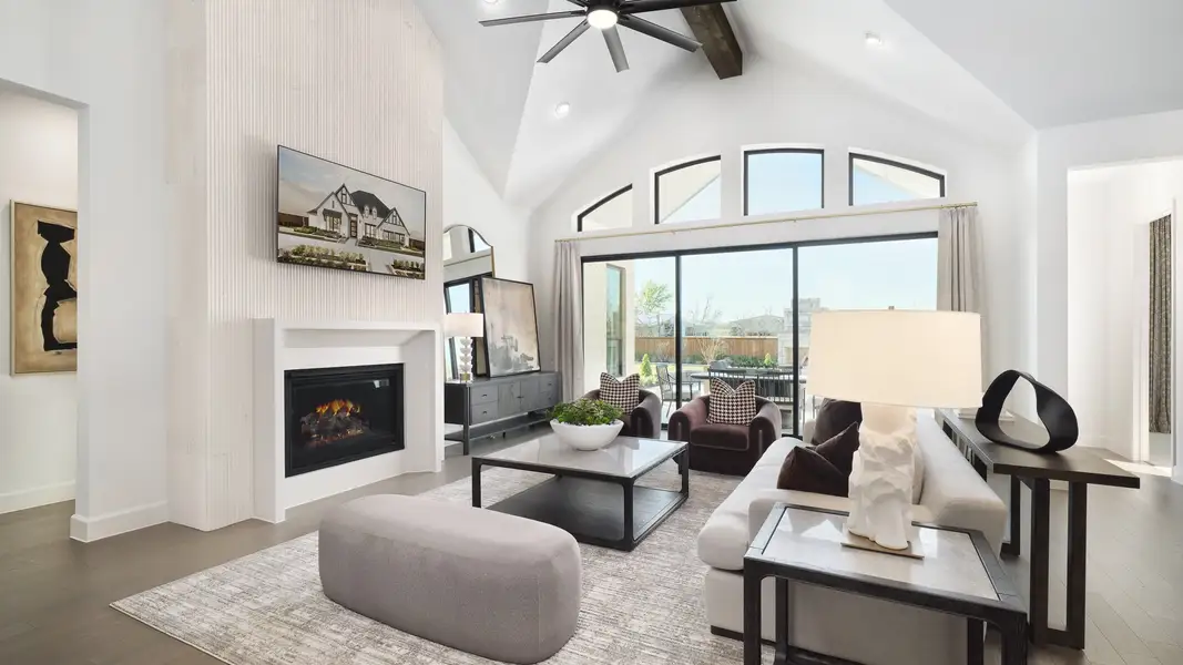 Representative furnished interior of a home built from the 3566W by Perry Homes in Somerset Park, Rockwall (Image 3).