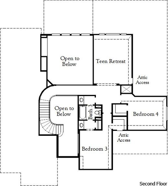 2D floor plan layout for the Weston - Single Family Homes by Coventry Homes in Megan's Landing, Castroville, TX (Image 4). 2D floor plan layout for the Weston - Single Family Homes by Coventry Homes in Megan's Landing, Castroville, TX (Image 4).