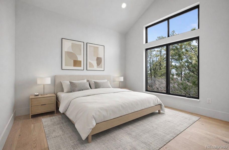 Gym basement level virtually staged