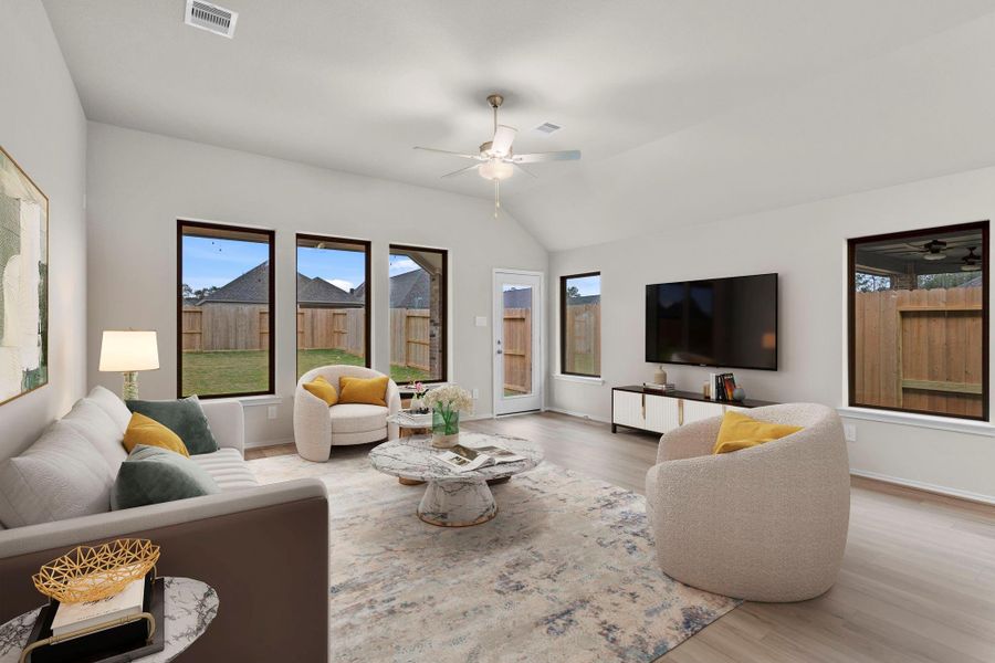Furnished interior view inside a new home in The Highlands, Porter (Image 9).