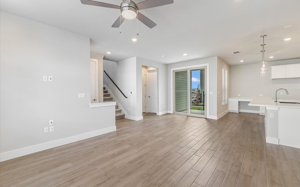 Representative unfurnished interior of a home built from the Heritage by Brookfield Residential in Urban Courtyard Homes at Easton Park, Austin (Image 19).