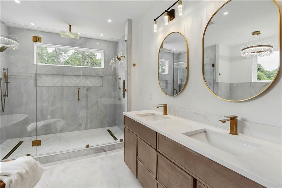 Furnished interior view inside a new home in , Atlanta (Image 36).