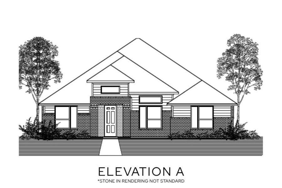 Representative rendering of the exterior for the The Ashford by Lillian Custom Homes (Image 3).