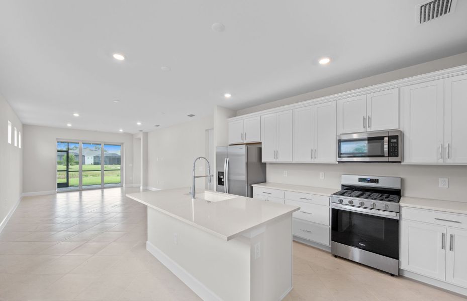 Furnished interior view inside a new home in Del Webb Oak Creek, North Fort Myers (Image 5).