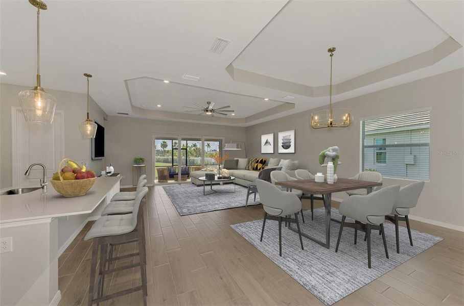 Furnished interior view inside a new home in Wellen Park Golf & Country Club, Venice (Image 6). Furnished interior view inside a new home in Wellen Park Golf & Country Club, Venice (Image 6).