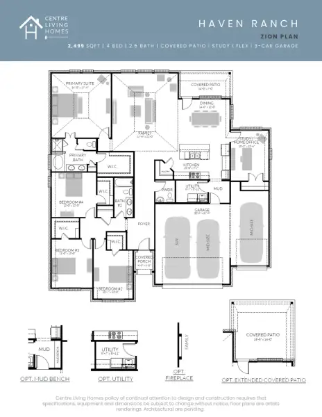 2D floor plan layout for the Zion by Centre Living Homes in Haven Ranch, Waxahachie, TX (Image 3). 2D floor plan layout for the Zion by Centre Living Homes in Haven Ranch, Waxahachie, TX (Image 3).