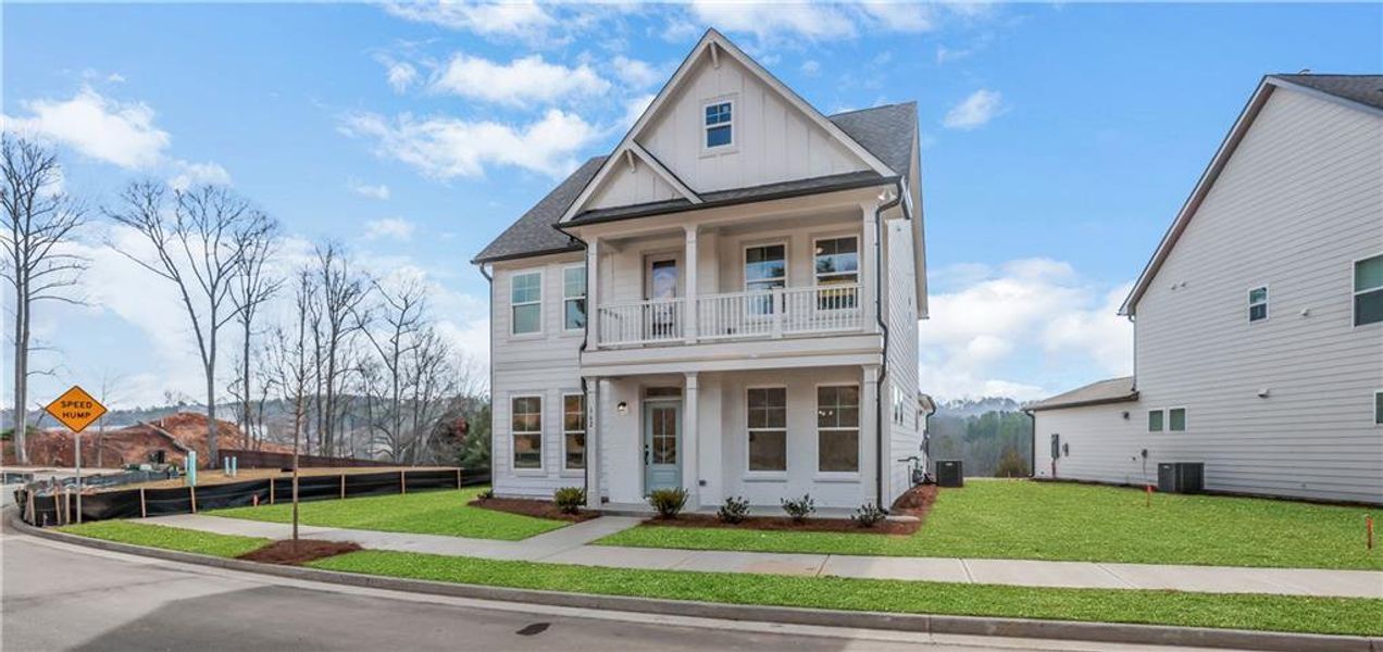 Front exterior of a new home in Marble Tree, Ball Ground, GA, highlighting curb appeal (Image 23).