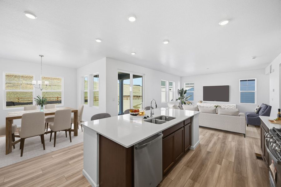 Furnished interior view inside a new home in The Town Collection at Independence, Elizabeth (Image 4).