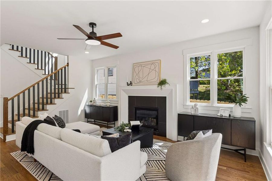 Furnished interior view inside a new home in , Atlanta (Image 50). Furnished interior view inside a new home in , Atlanta (Image 50).