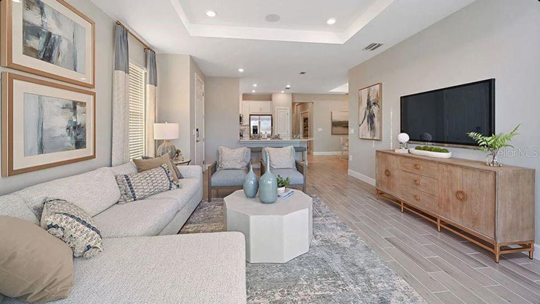 Furnished interior view inside a new home in The Cove at West Port, Port Charlotte (Image 7). Furnished interior view inside a new home in The Cove at West Port, Port Charlotte (Image 7).