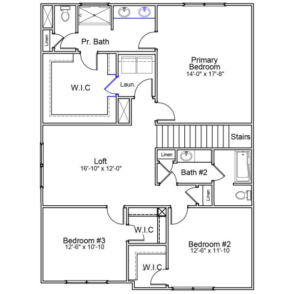 2D floor plan layout of this home in Wingate, Inman, SC (Image 3).