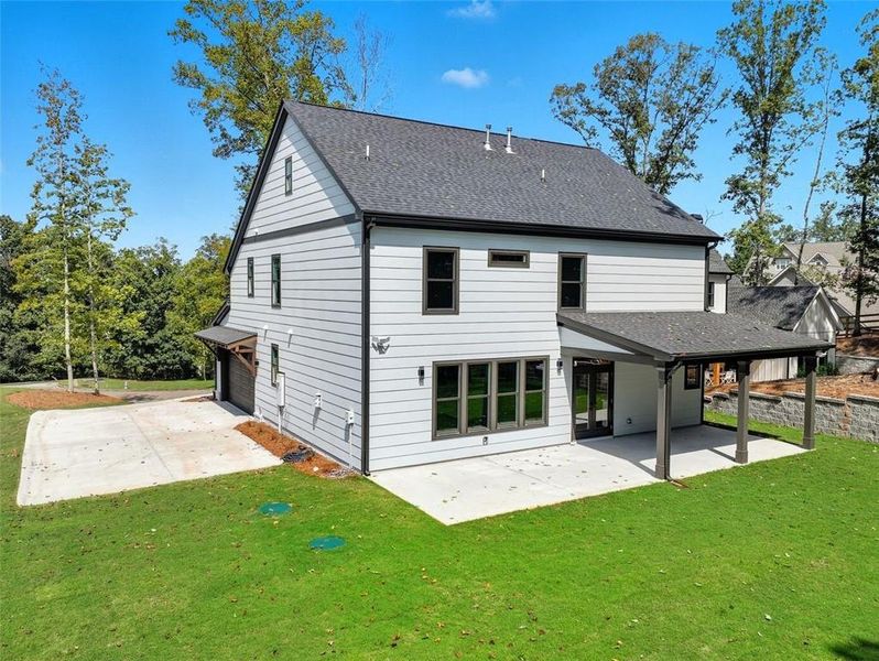 Front exterior of a new home in , Dawsonville, GA, highlighting curb appeal (Image 21).