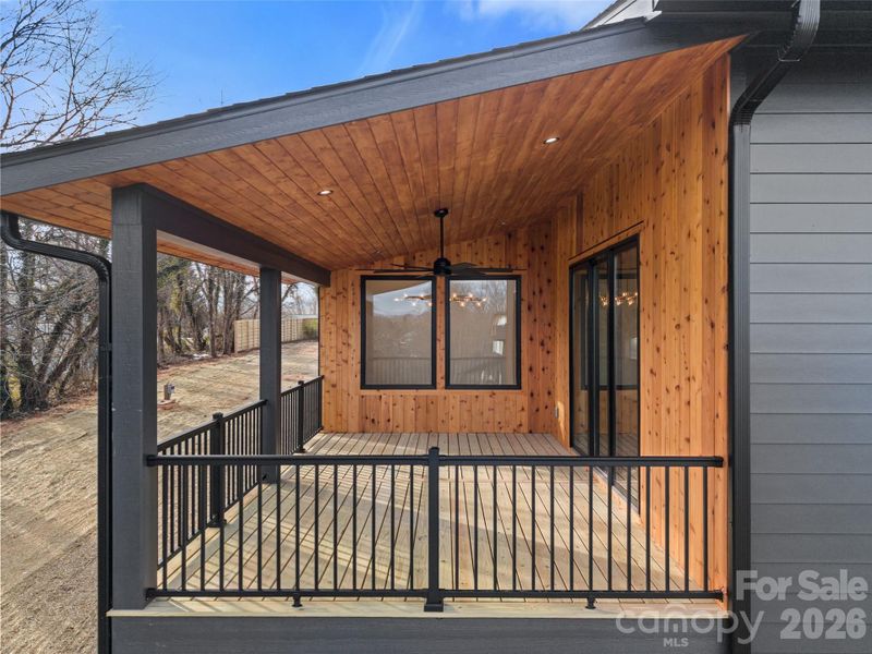 Exterior details and patio area of a home in , Asheville (Image 4).