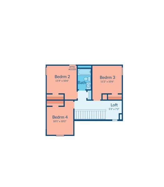 2D floor plan layout of this home in Creekhaven, Arcola, TX (Image 3). 2D floor plan layout of this home in Creekhaven, Arcola, TX (Image 3).