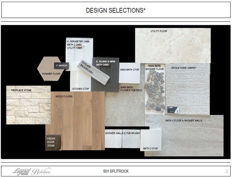 Representative photo of design selections for 501 Splitrock Representative photo of design selections for 501 Splitrock