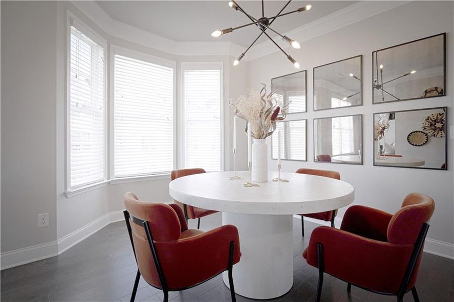 Furnished interior view inside a new home in Towns at Enclave, Lawrenceville (Image 12).