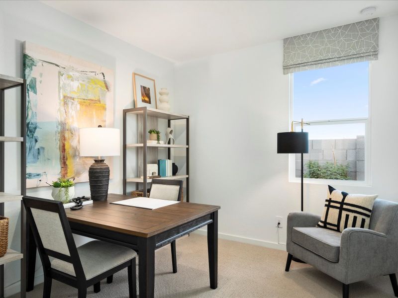 Furnished interior view inside a new home in Mountain View Estates Signature Series, Buckeye (Image 23).