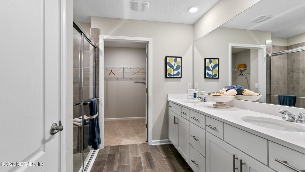 Furnished interior view inside a new home in Sawmill Branch, Palm Coast (Image 26). Furnished interior view inside a new home in Sawmill Branch, Palm Coast (Image 26).