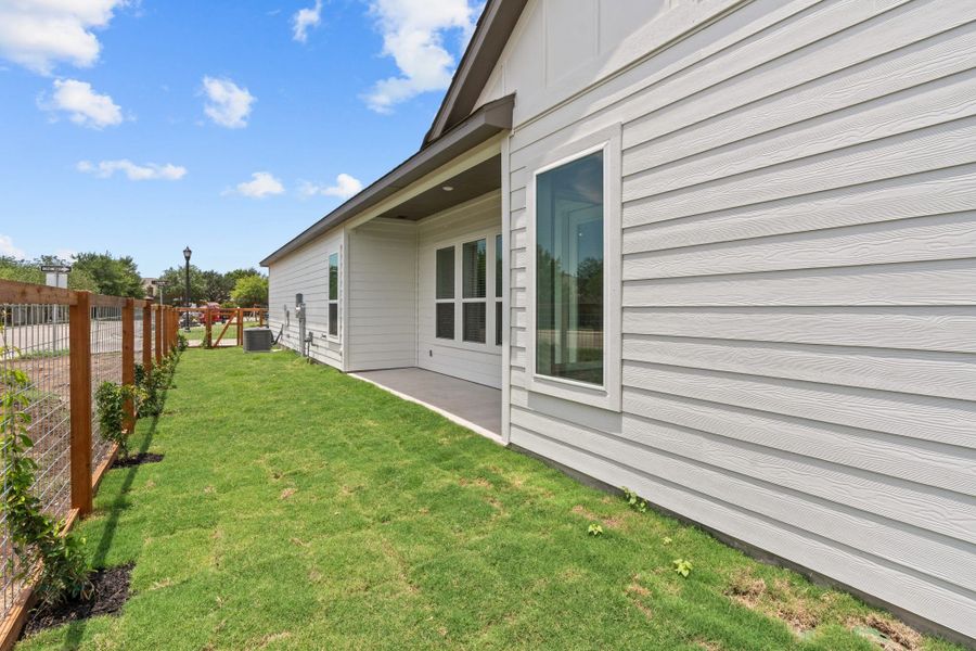 Exterior details and patio area of a home in The Crossvine, Schertz (Image 3). Exterior details and patio area of a home in The Crossvine, Schertz (Image 3).