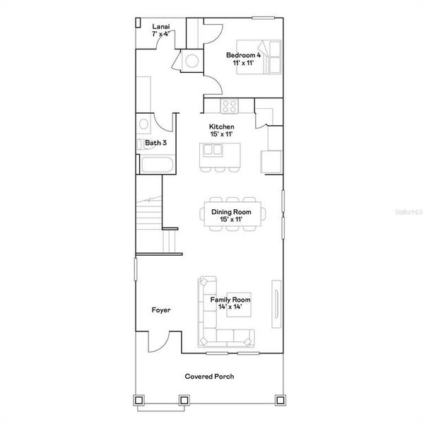 2D floor plan layout of this home in , Debary, FL (Image 4).
