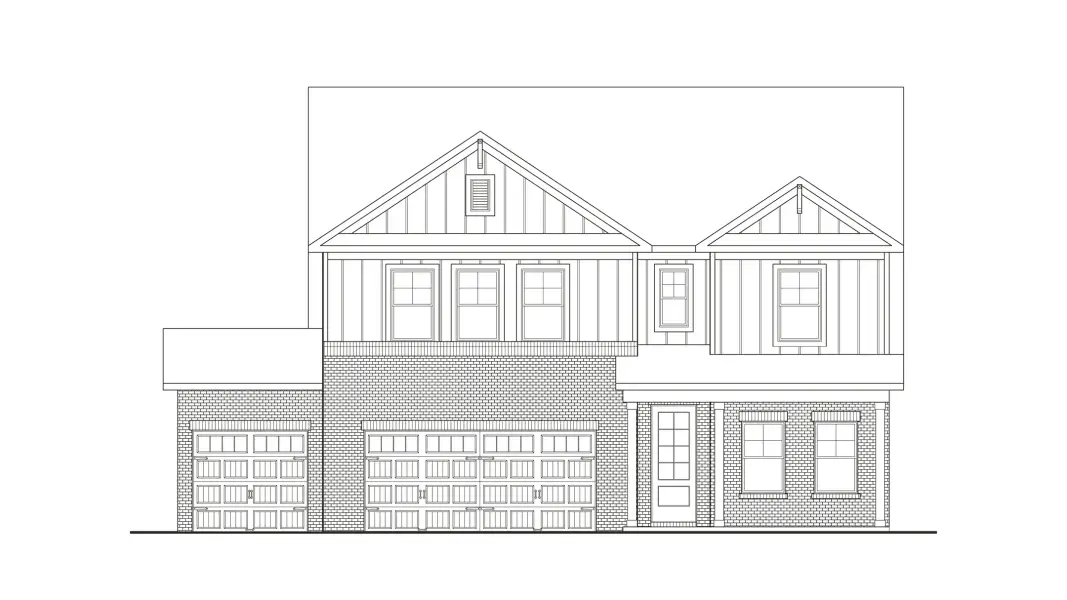 Elevation H-G with 3-Car Garage (R2.1)
