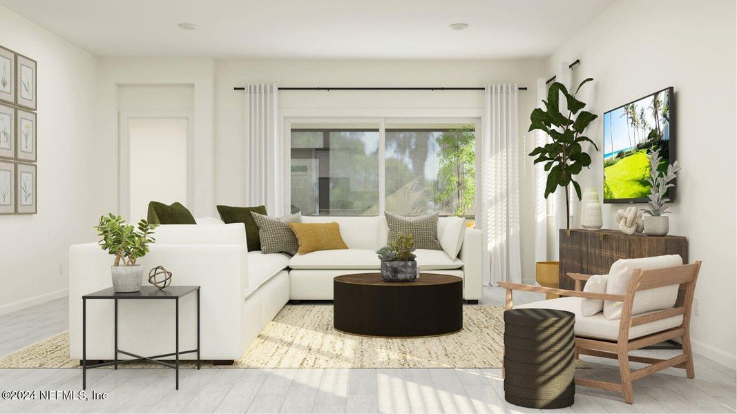 Furnished interior view inside a new home in Silver Falls Single Family at SilverLeaf, St. Augustine (Image 10).